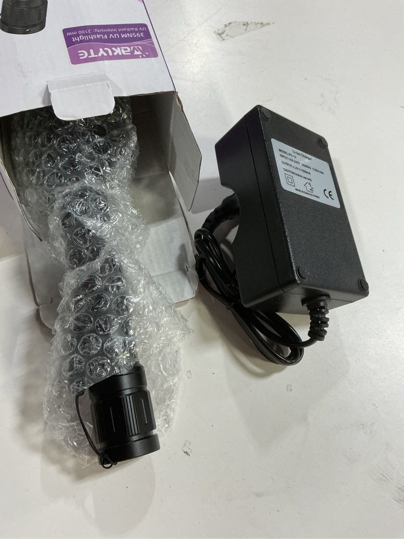 Condition photo showing Good Condition for Black Light UV Flashlight, High Power Blacklight Flashlight Rechargeable, 385-395nm Wavelength Beam Best for Pet Urine Detection, Scorpion, Resin Curing, Bed Bug