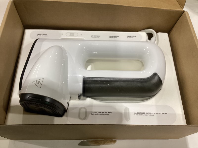 Condition photo showing As Is for neakasa magic 1 vacuum steamer for clothes, handheld travel garment steamer, 2300pa suction for fabric grip, featuring exclusive airiron technology (for 110-120v use) white, not tested, used