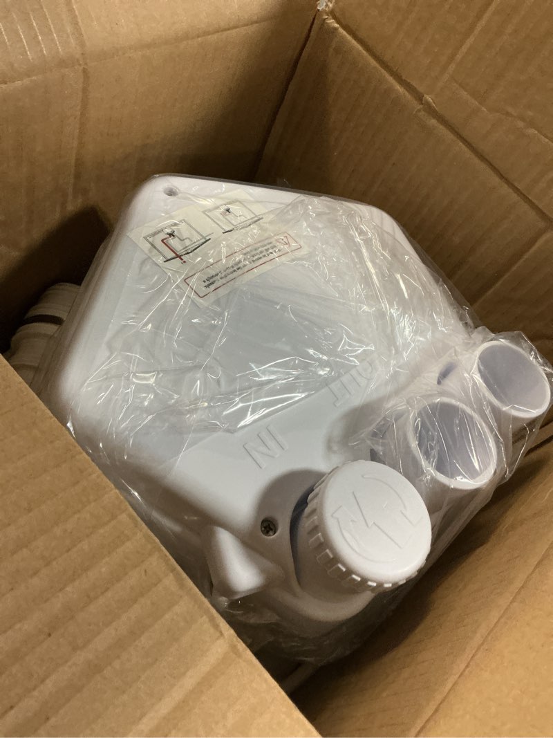 Condition photo showing Good Condition for upgraded 1 hp utility sink pump with pcb function upflush to 36ft 2200gph under sink pump with 3 water inlets 1 outlets macerating toilet system for sink shower wash bin urinal kitchen basement