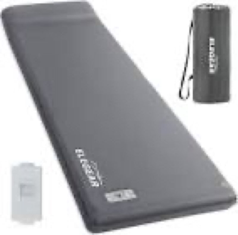 Elegear CumbreX™ Self Inflating Sleeping Pad, Built-in Electric Pump 3.15" Ultra-Thick Memory Foam C