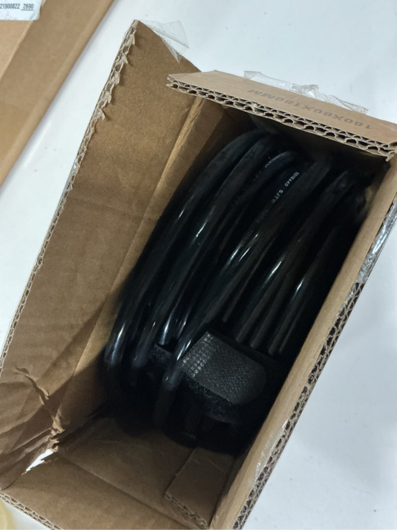 Condition photo showing Good Condition for huanchain indoor outdoor black extension cord 50 ft waterproof, 16/3 gauge flexible resistant appliance extension cord outside, 13a 1625w 16awg sjtw, 3 prong electric cable, etl listed 50 ft 16/3 extension cord black