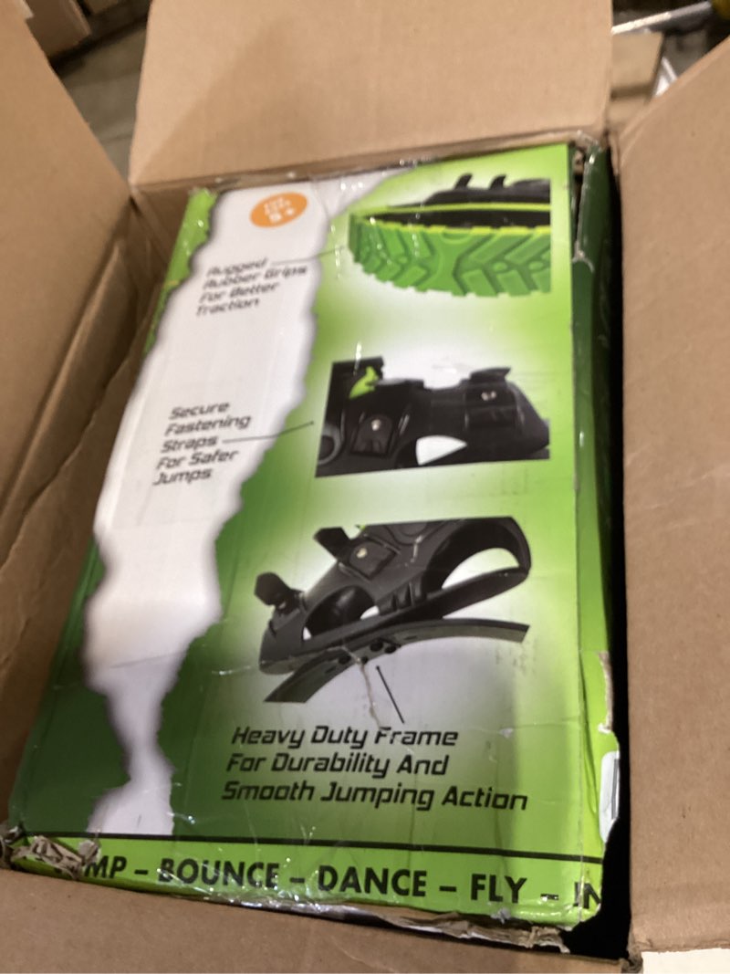 Condition photo showing As Is for new bounce jumping shoes - kangaroo jumping shoes for kids - exercise moon shoes - bouncy shoes for ages 8-12 - size 1-6 (32-38 eu) green