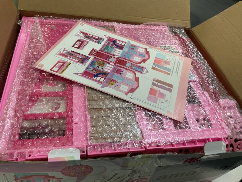 Condition photo showing New/Like New for My Dreamy Doll House, Dollhouse Playhouse with Large Rooms & Big Furnitures, Including Elevator, Foldable Dolls House Toys Gifts for Girls Kids Ages 3+