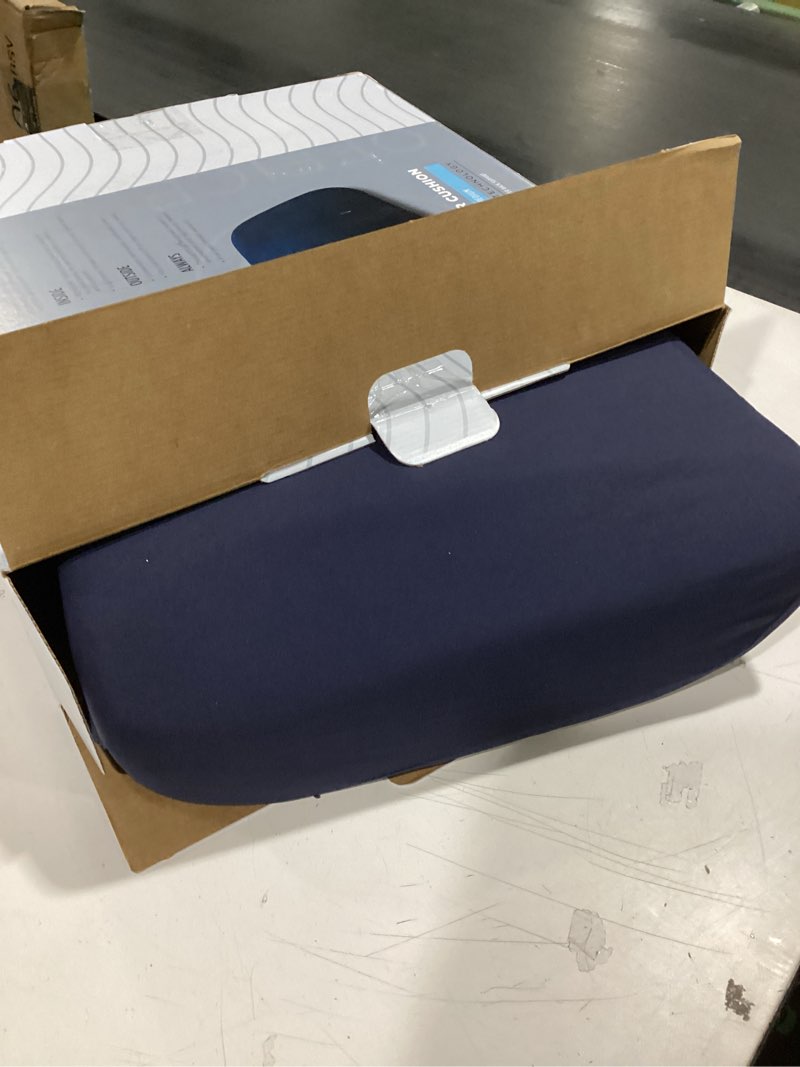 Condition photo showing item condition for Samsonite Ergonomic Lumbar Support Pillow for Office Chair and Car Seat - Memory Foam Back Support Lumbar Pillow Premium Cushion Chair Support for Lower Back Pain Relief and Versatile Use (Dark Blue)