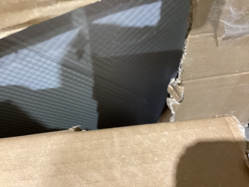 Condition photo showing As Is for dreamline slimline 42 in. d x 60 in. w x 2 3/4 in. h right drain single threshold shower base in white