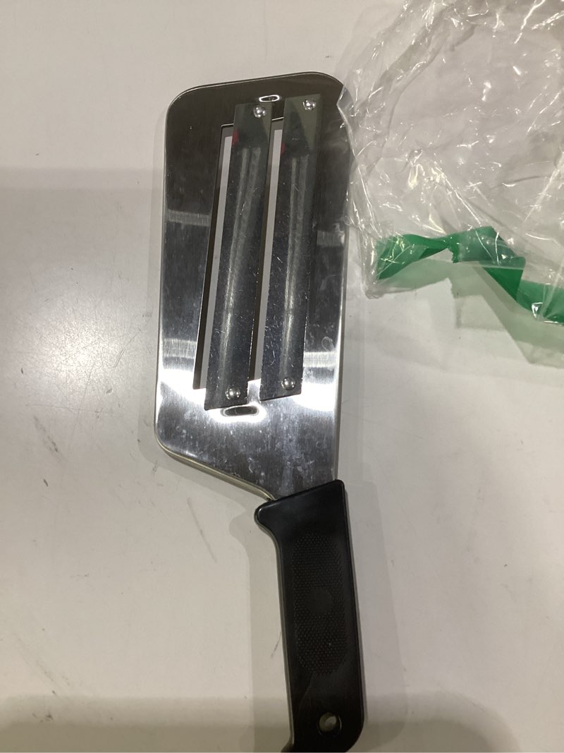 Condition photo showing Good Condition for stainless steel cabbage shredder, commercial grade lettuce slicer for coleslaw, wide mouth vegetable chopper with safety guard,black