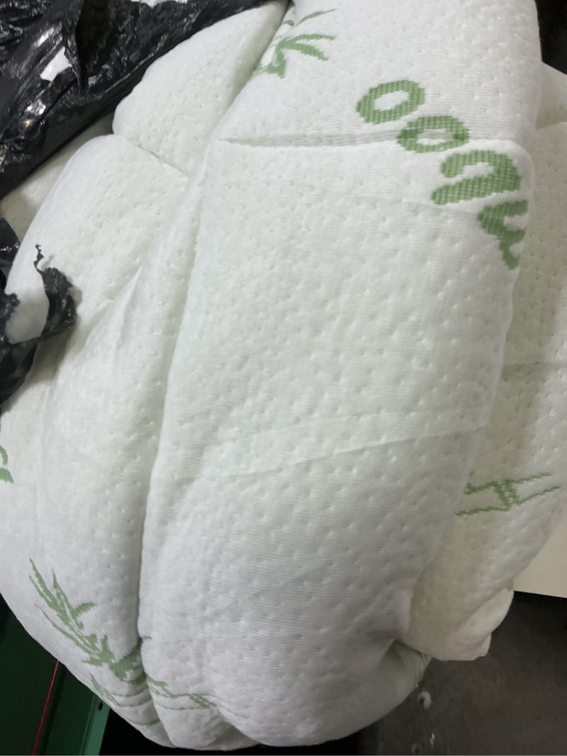 Condition photo showing Good Condition for ultra soft queen size mattress topper - viscose made from bamboo pillow top mattress pad for back pain relief - naturally cooling for hot sleepers, green green queen