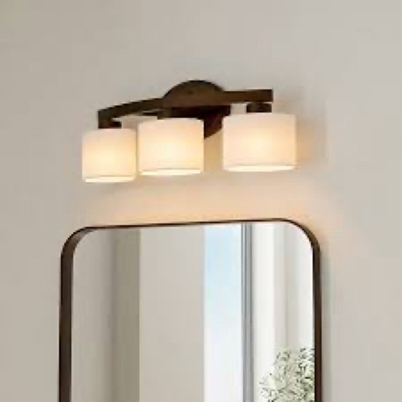allen + roth 3-Light Merington Aged Bronze Bathroom Vanity Light