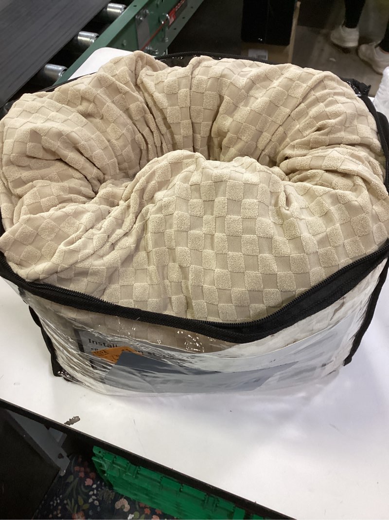 Condition photo showing Good Condition for ZNSAYOTX Sectional Couch Covers, Stretch Jacquard Slipcovers with Elastic Bottom for L-Shape Sectional Sofa, 2 Pcs Pet Friendly Modular Sofa Protector (3 Seat Couch + 2 Seat Chaise, Light Beige) 3 Seat Sofa + 2 Seat Chaise Light Beige