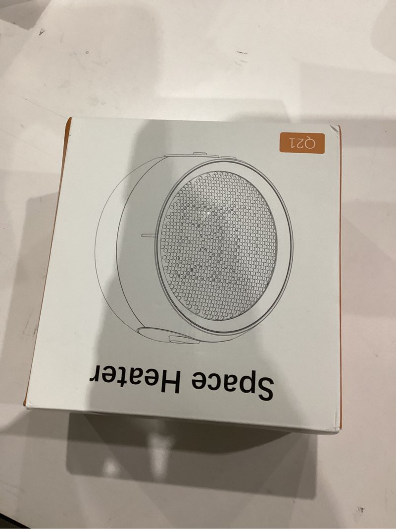 Condition photo showing New/Like New for space heater for indoor use, portable electric heater with 2s fast heating & ptc ceramic, tip-over/overheat protection, ultra quiet mini desk heater for bedroom, bathroom, home office blue