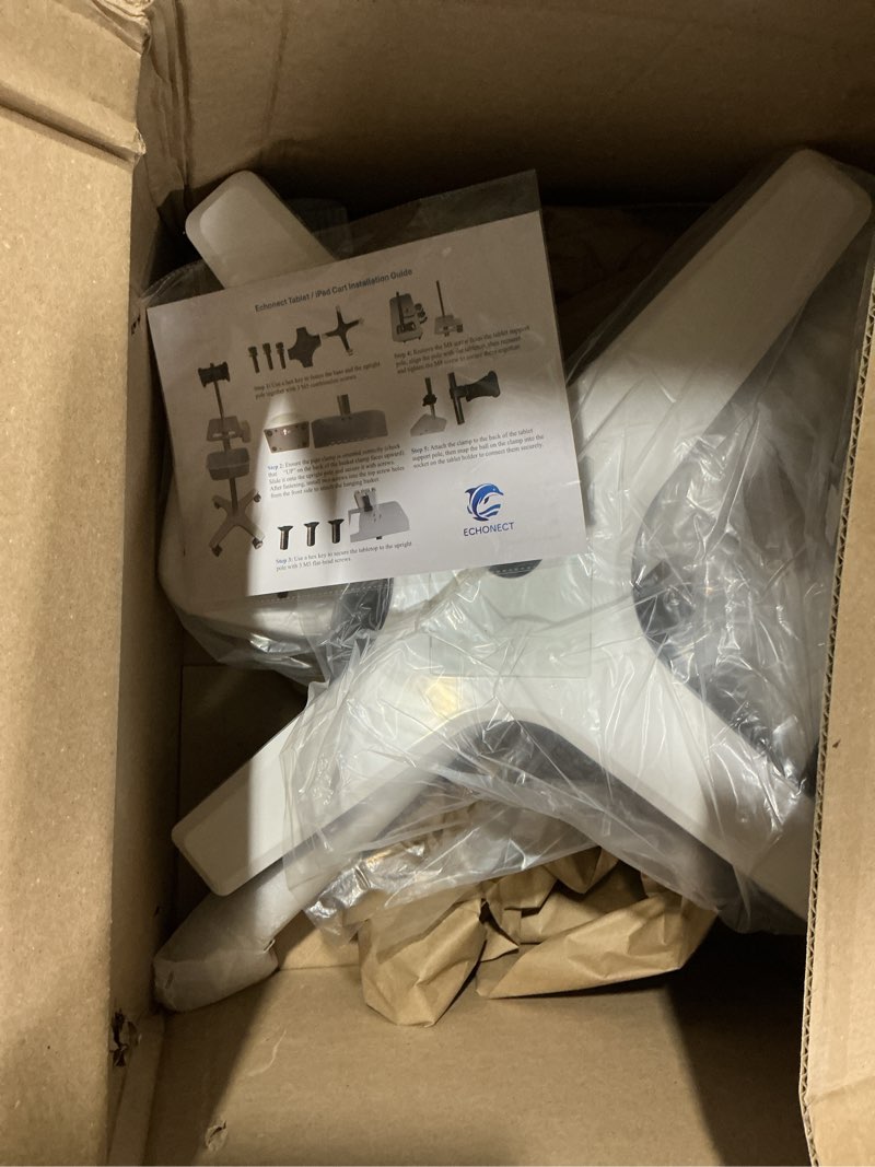 Condition photo showing Good Condition for premium medical cart for handheld ultrasound, universal tablet & ipad mount, 360° lockable wheels, probe & gel bottle holders