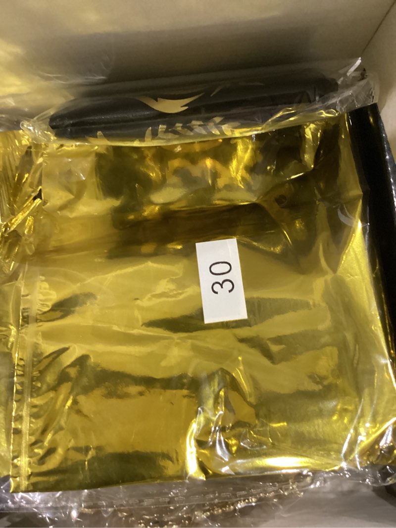 Condition photo showing As Is for 30th birthday gifts for men, 30th birthday decorations for men, party decor supplies including king crown & sash & balloons & cake topper & candles