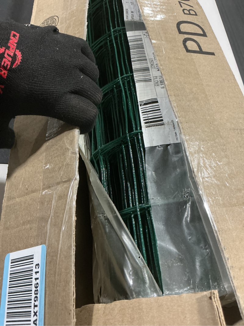 Condition photo showing Good Condition for YARDGARD – 2 Inch by 3 Inch Mesh Welded Wire Fence – 24 Inches by 25 Feet – 16 Gauge Green Vinyl Coated Galvanized Steel – For Animal Enclosures | Garden Protection | Property Boundaries 1 COLOR - Green