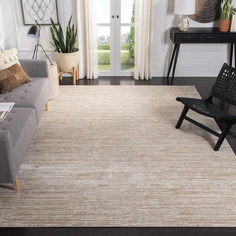 Area Rug - 5'x7’ Beige, Modern Ombre Tonal Chic Design