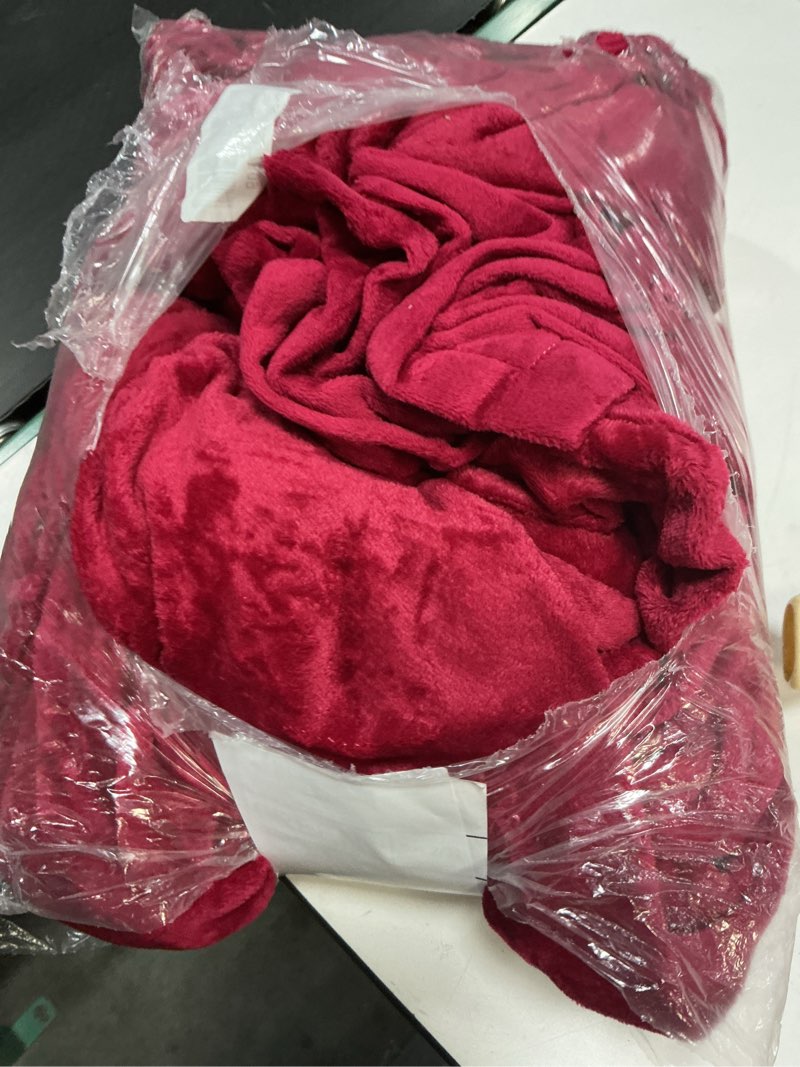 Condition photo showing As Is for morromorn fleece sheets twin ultra soft, fuzzy plush flannel sheet set 4 piece - all season bedding set with flat, deep pocket fitted & 2 pillowcases, luxury velvet warm cozy (red) red twin 4 pcs (1xflat sheet 1xfitted sheet 2xpillowcases)