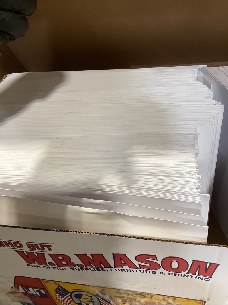Condition photo showing As Is for luxpaper 9 x 12 open end window envelopes | peel & press | white | 28lb. text | 1,000 qty 1,000 qty white