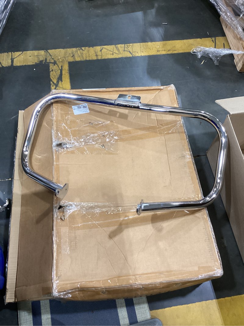 Condition photo showing As Is for tcmt engine guard highway crash bar fits for harley heritage softail classic flstc fat boy flstf 2000-2017 softail deluxe flstn 2005-2017 softail slim fls 2012-2017 chrome engine guard