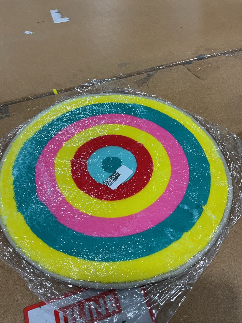 carpet circle seat for classroom 16" rainbow classroom round rug non slip colorful floor mat soft thin circle time mat for school learning playing areas group activity yoga decor