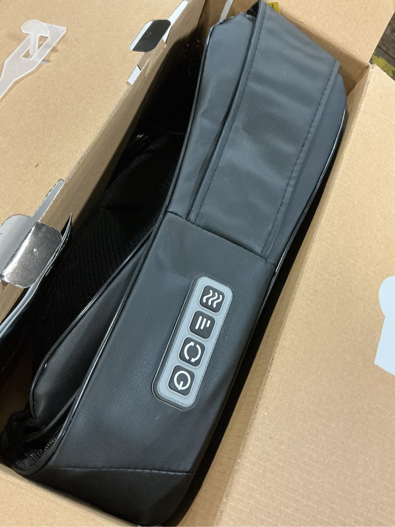 Condition photo showing Good Condition for aerlang shiatsu back and neck massager, back massager deep tissue kneading neck and shoulder massage with heat, electric massage pillow fathers day gift ideas from daughter son(not cordless) black