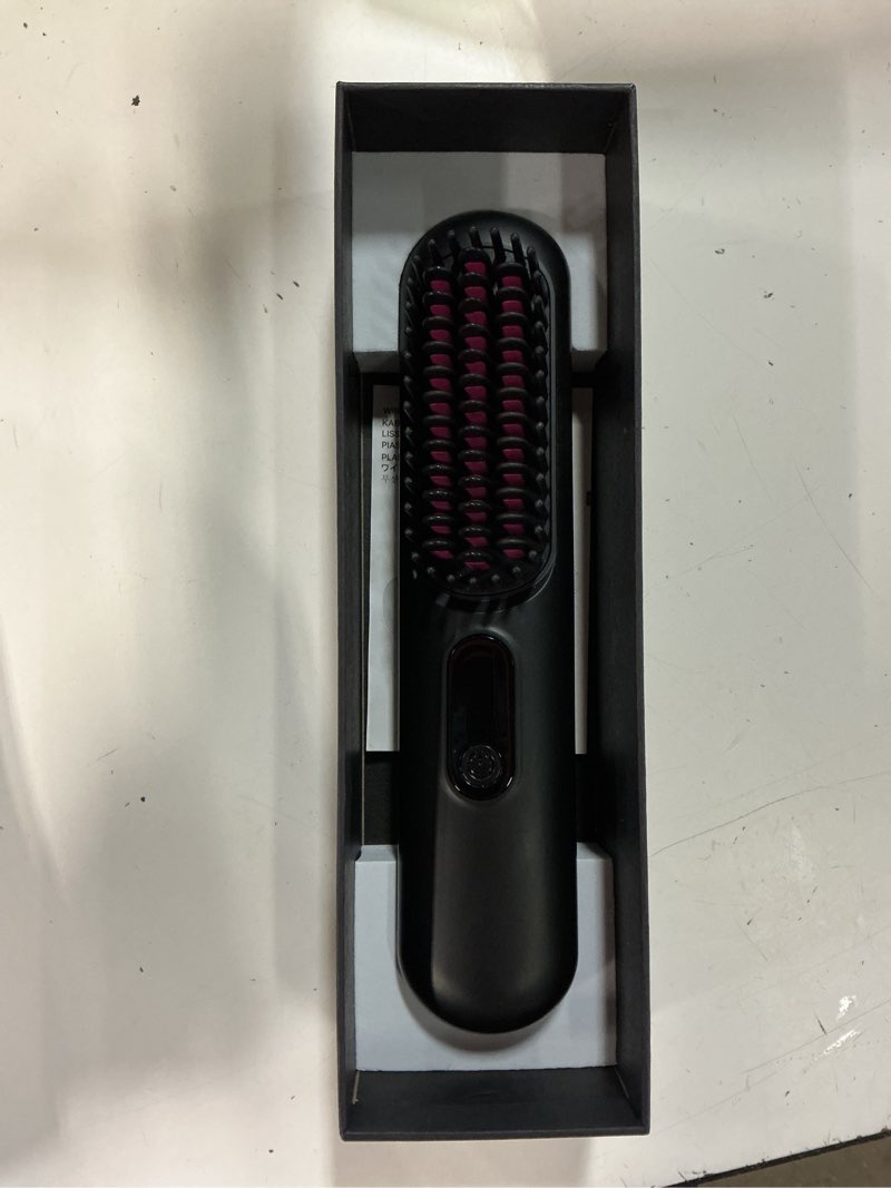 Condition photo showing Good Condition for go brush pro 2026, cordless hair straightener brush, mini hair straightener with 4 temperature settings, portable hair straightener brush with mch heating and ionic & ceramic care for women (black)