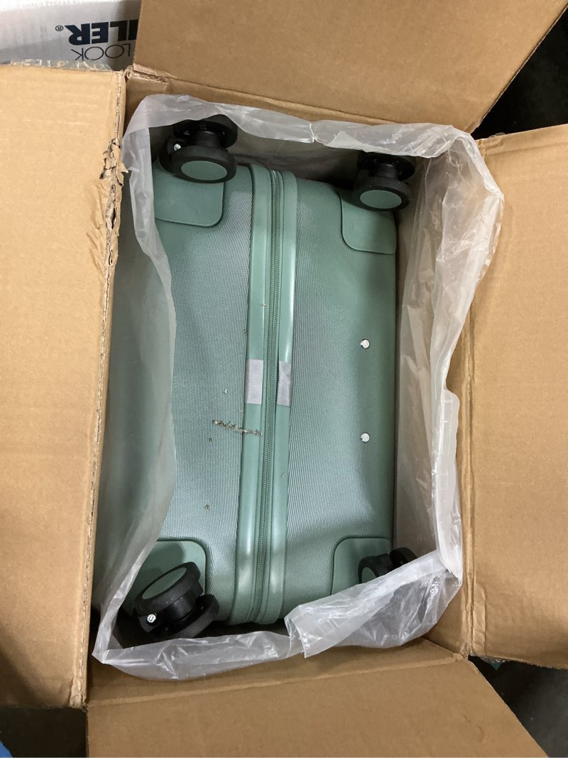 Condition photo showing Good Condition for Hanke Hardside Expandable Checked Luggage, 24 Inch Top Opening Trunk Luggages with Spinner Wheels, All-PC Hard Shell Suitcase, Lightweight TSA Checked-Medium(Forest Green, 83L) Expandable 24 Inch Forest Green