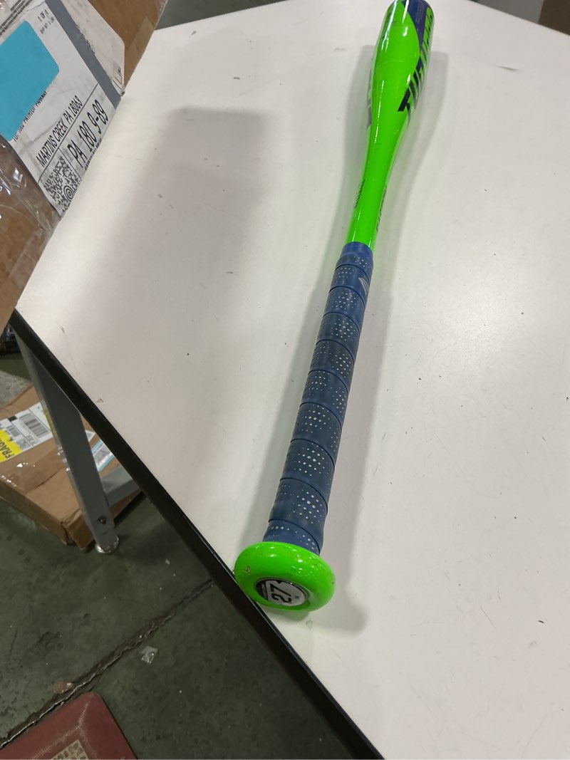 Condition photo showing As Is for Easton | TYPHOON Baseball Bat | USA | -12 Drop | 2 1/4" Barrel | 1 Pc. Aluminum Green/Blue 27 Inch