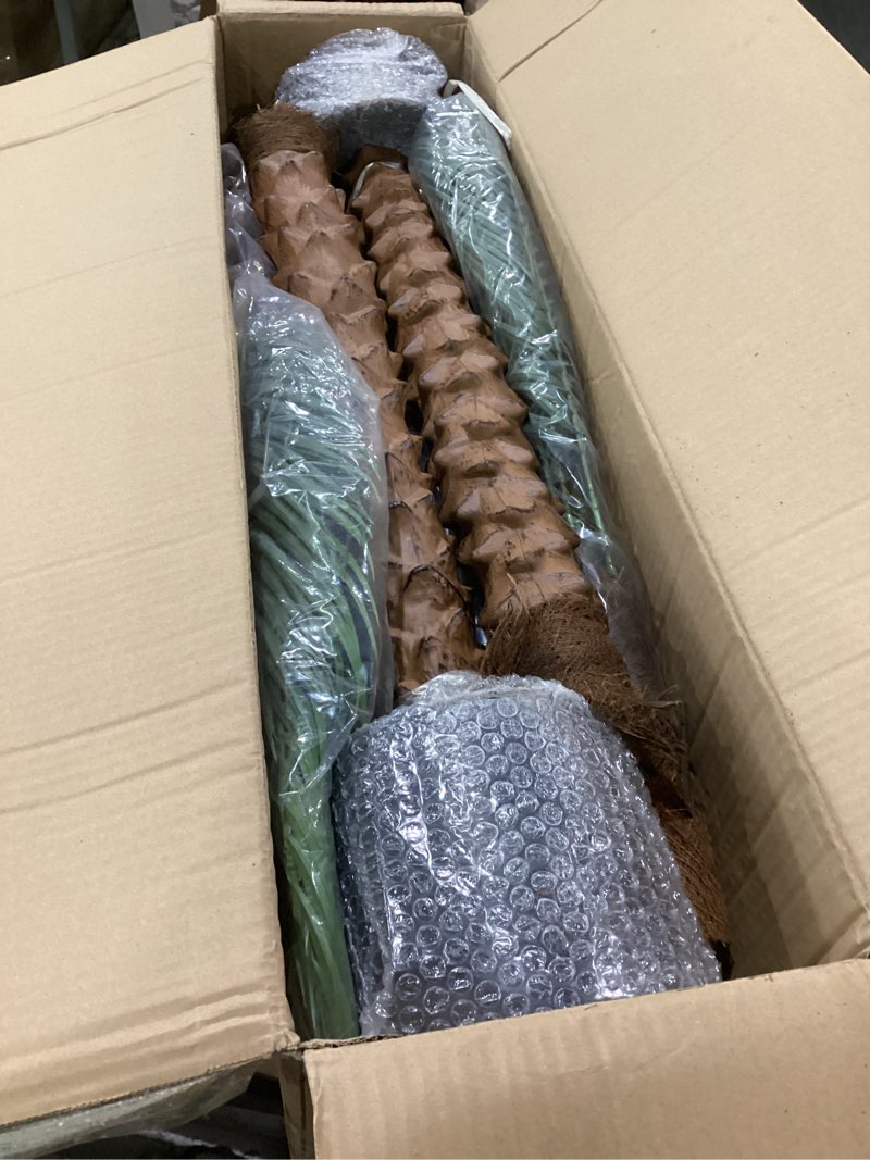 Condition photo showing Good Condition for Artificial Palm Tree 5FT Large Fake Sago Palm Plant with 18 Trunks Perfect Tall Faux Tree in Pot for Indoor Outdoor House Home Office Garden Modern Decor Housewarming Gift (2Pack) 2 5.01FT