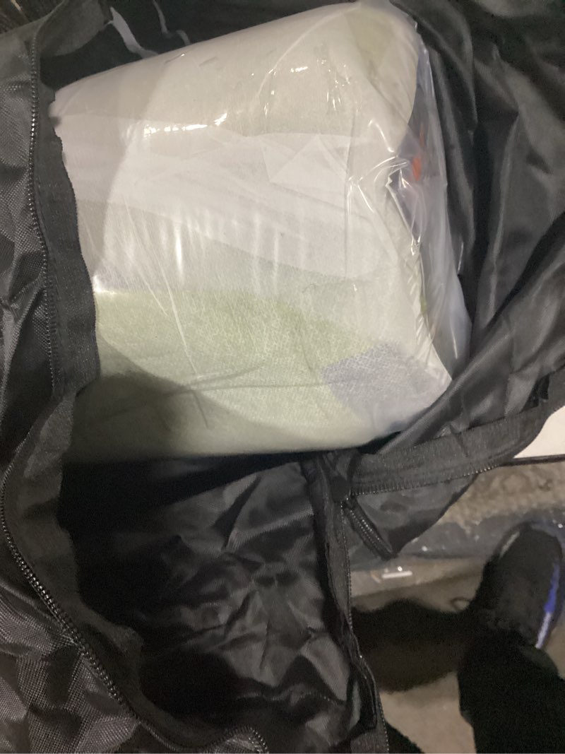 Condition photo showing Good Condition for 3 Inch Memory Foam Camping Mattress, Dual Layer Thick Sleeping Camp Pad for Car Tent Cot, Roll-Up Portable Glamping Floor Bed for Guests Sleepover Avocado Green Kid: 62*23*3"