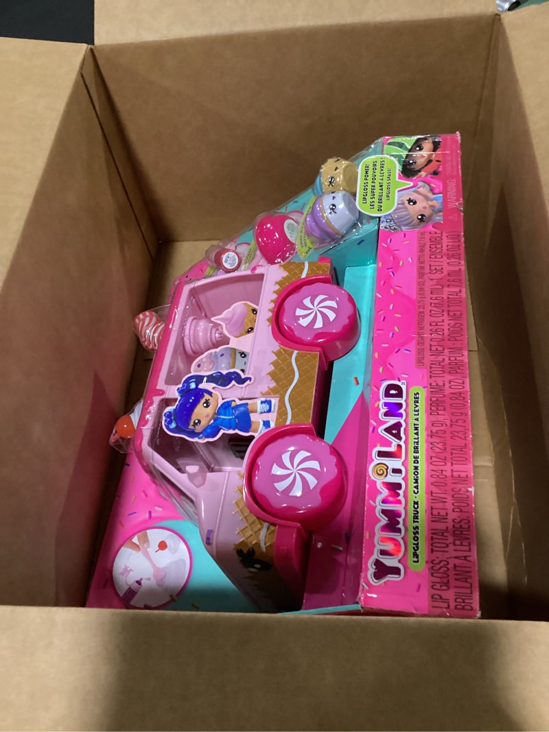 Condition photo showing As Is for yummiland lipgloss truck with diy lip gloss kit, ages 4+