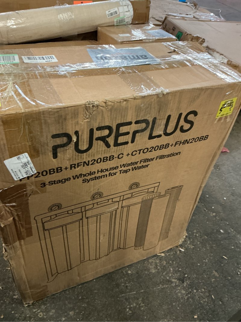 Condition photo showing Good Condition for Pureplus 3 stage whole house water filter system for tap water 