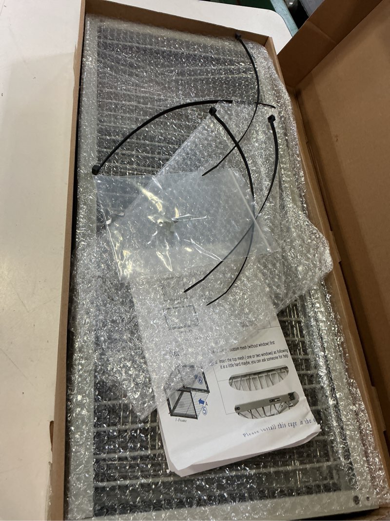 Condition photo showing Good Condition for pigeon trap with escape-proof design,pigeon cage with one-way entry,ideal pigeons coop,chicken and bird trap cage,portable & easy assembly,unharmful made of high-strength iron with anti-rust paint 23.8"l x 17.2"w x 10.2"h