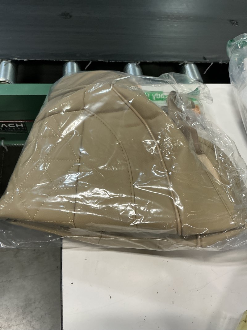 Condition photo showing Good Condition for black panther luxury polyvinyl car seat cover front bottom seat cushion cover, anti-slip and wrap around the bottom, fits 95% of vehicles - 1 piece,beige front single beige