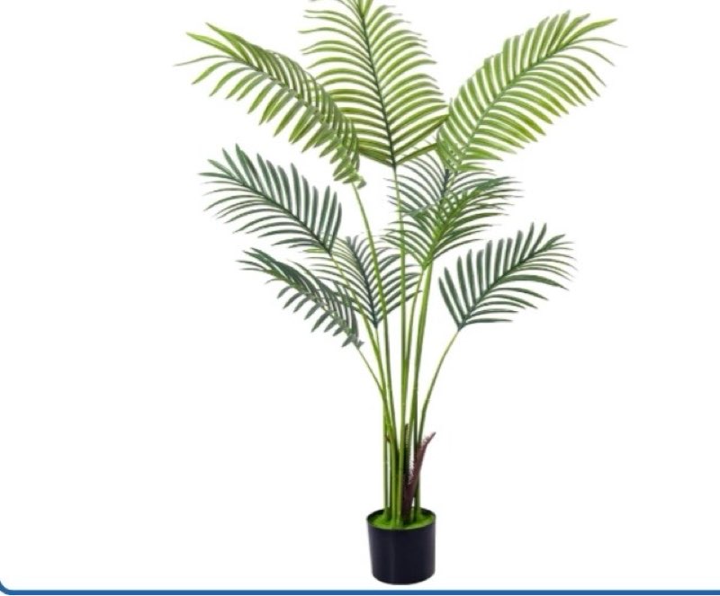 artificial golden cane palm tree 4 feet faux plant for home decor indoor outdoor faux areca palm tree in pot for home office perfect housewarming gift with adjustable trunks