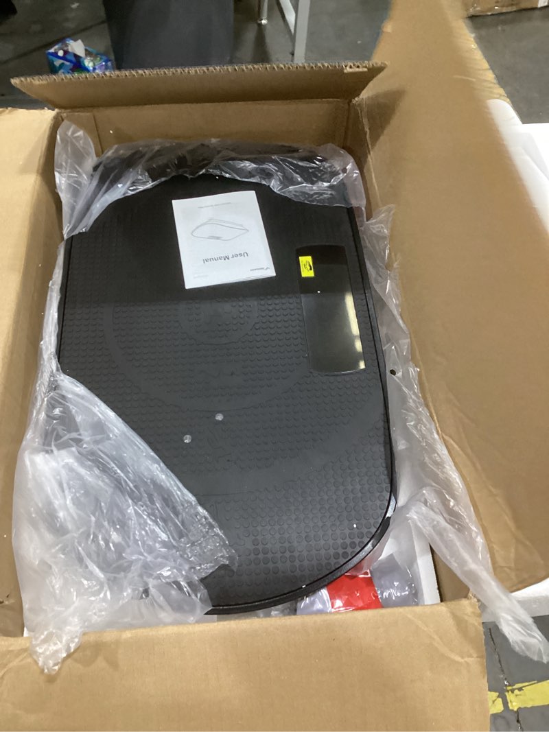 Condition photo showing As Is for merach vibration plate exercise machine, whole body workout equipment for women, bluetooth and silicone pedal, vibration plate with auto mode, vibrate fitness platform for home