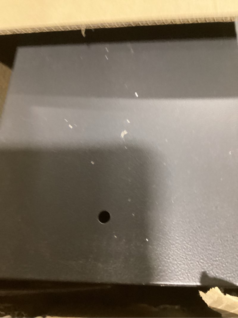 Condition photo showing As Is for Safe for Home, 0.6 Cubic Feet Safety Box, Lock Box for Money, Jewelry, Documents and Guns, Digital Security Safe for Office, Hotel and Personal Use, 13.8"W x 9.8"D x 9.8"H