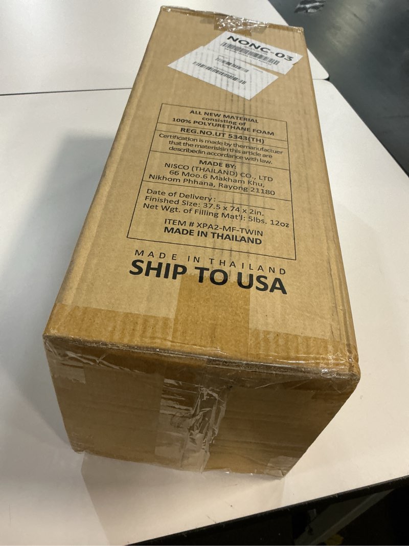 Condition photo showing New/Like New for Similar DUMOS Mattress Toppers Memory Foam Twin Size, 2 Inch Thick Bed Topper Pad Cooling Gel Infused Soft Comfy Padding Breathable for Sleeper Sofa Couch RV Camper, CertiPUR-US Certified, Blue Twin 2 Inches
