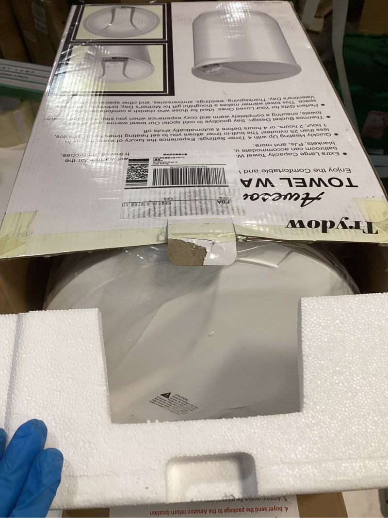 Condition photo showing New/Like New for Ultra Large Capacity Towel Warmer Bucket, Rapid Heating with Timer, One-Button Digital Display Control, Safety Lock, Gifts for Him & Her, Auto Shut-Off, Fits 2 Large, Blankets, Bathrobes, PJ's White