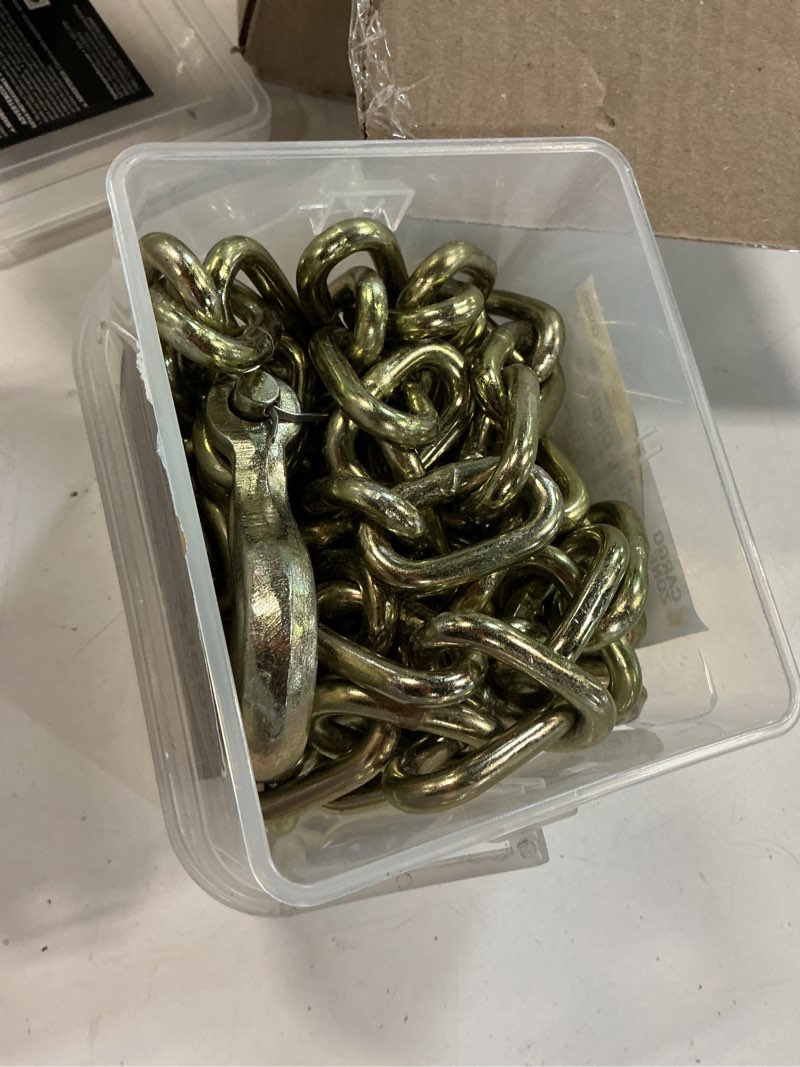 Condition photo showing Good Condition for cargo zone 1/4 inch x 12 feet utility chain  yellow-zinc