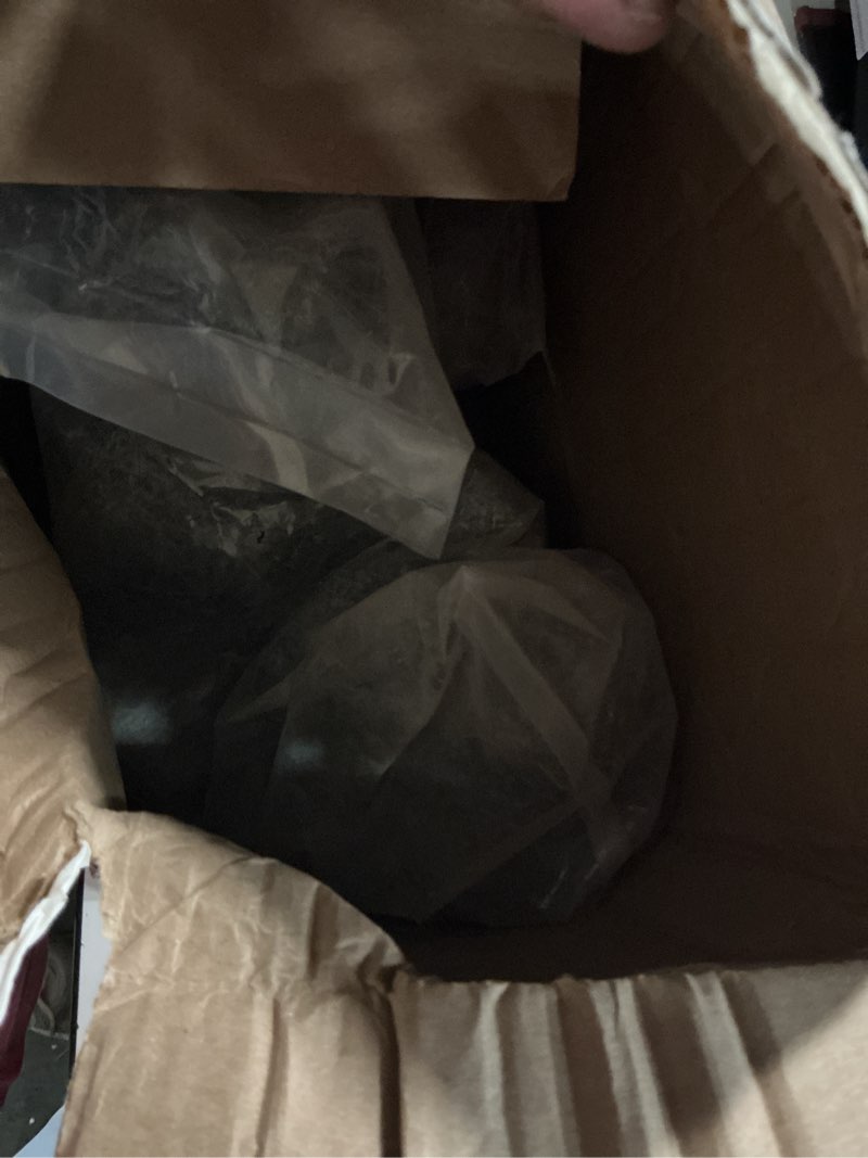 Condition photo showing Good Condition for mr. fireglass lava rock granules, 2.75"-5" large volcanic lava rock for for fire pits, fire bowls, fire table and gas log sets, decorative landscaping, indoor & outdoor fireplaces - 10 pounds, black 2.75"-5" black