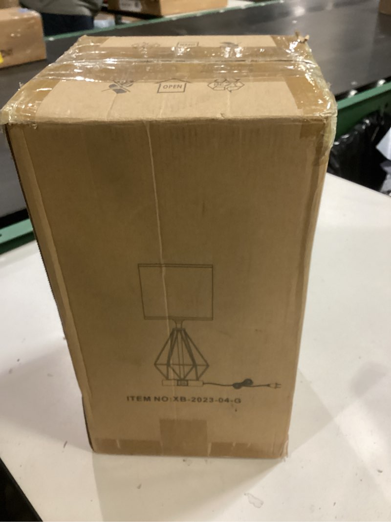 Condition photo showing New/Like New for table lamp with usb port, 3 way dimmable touch lamps for nightstand, modern small bedside lamp with fabric shade, gold side table lamp for bedroom living room, usb a & usb c, led bulb included 1 pack