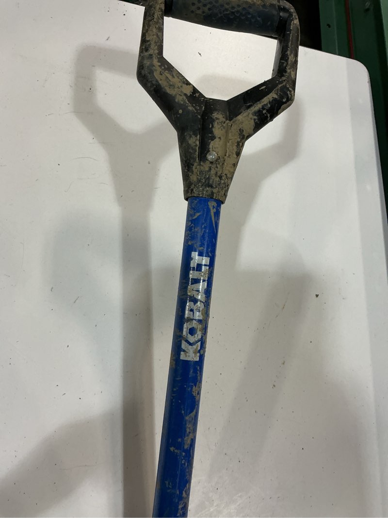 Condition photo showing As Is for kobalt 18-in fiberglass d-handle drain spade blue