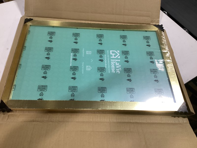 Condition photo showing Good Condition for lavie home 16x20 picture frame for wall display, 16x20 gold picture frame with hd plexiglas, 16 x 20 poster frame 1 pack, display frame for vertical or horizontal, classic collection