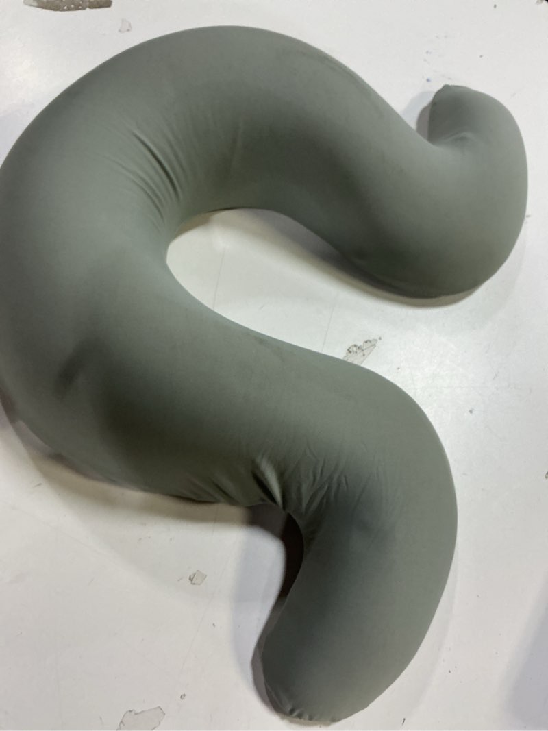 Condition photo showing As Is for Eye Face Down Pillow Set for Sleeping, BBL, Retinal Surgery Recovery, Soft U-Shaped Memory Foam Stomach Sleeping Prone Pillow with Adjustable Loop for Personalized Comfort, Home Massage Pillows, Grey Dark Grey