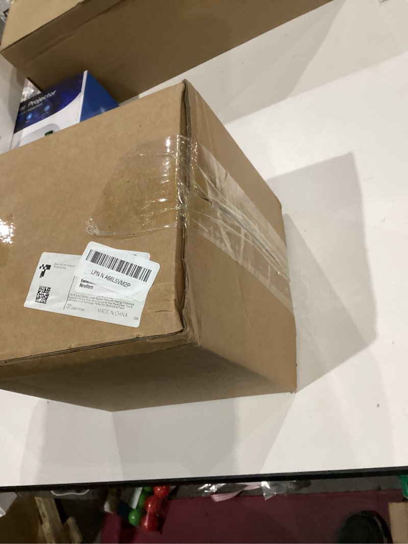 Condition photo showing Good Condition for 3-in-1 Electric Lumbar Support Pillow with Heat & Massage, Ergonomic Memory Foam Lower Back Massager for Pain Relief Deep Tissue, Smart Air Lift Technology, Ideal for Car/Bed/Sleeping/Office Chair