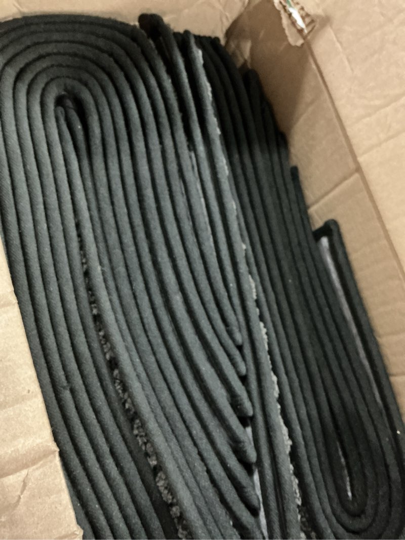 Condition photo showing Good Condition for jsei stair treads for wooden steps, 14 pack 9" x 28" non-slip machine washable carpet stair treads with tpe backing, soft indoor stair rug runner for kids elders & pets, 100% polyester, dark grey 28''x9'' dark grey 14