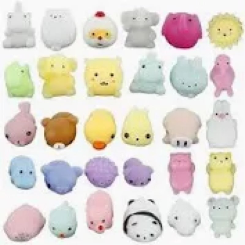 30Pcs Mochi Squishy Toys Kawaii Squishies Bulk for Kids Party Bag Fillers Stress Relief Sensory Toys