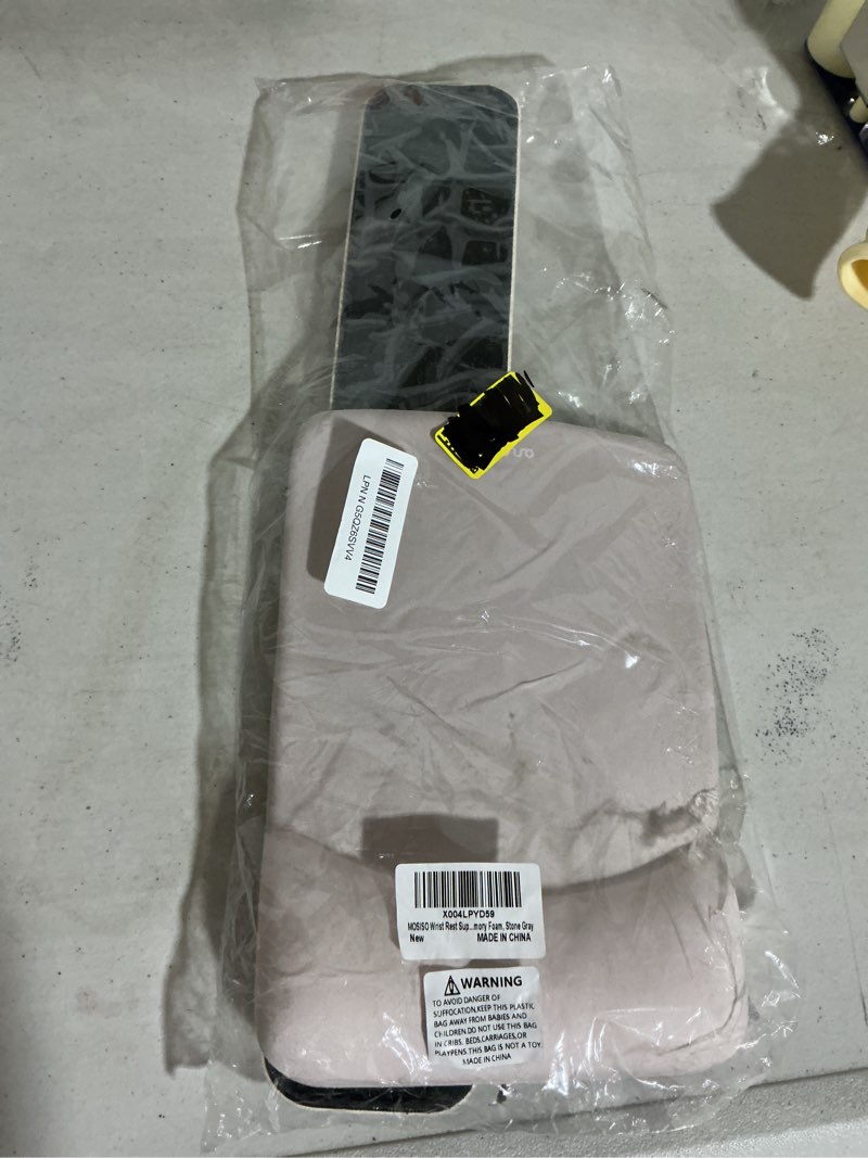 Condition photo showing Good Condition for mosiso wrist rest support for mouse pad&keyboard set, rectangular ergonomic mousepad non-slip base home/office pain relief&easy typing pad with neoprene cloth&raised silicone lining, stone gray