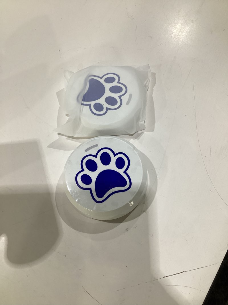 Condition photo showing As Is for ChunHee Dog Training Bells for Door - Dog Door Bell for with 28 Custom Sounds | Dog Bell for Door Potty Training | Chew-Proof & Adjustable Volume (0-115dB) | Teach Puppies to Signal to Go Outside 2 Button