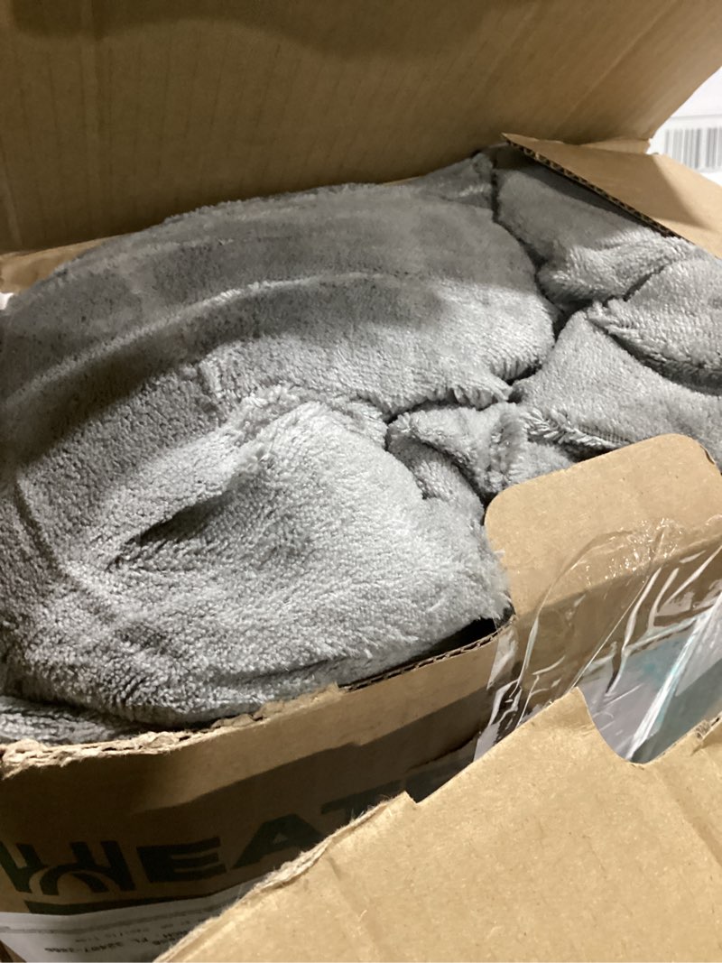 Condition photo showing New/Like New for Electric Heated Blanket 72"x84" Full Size - Dual-Sided with Microplush & Sherpa Fabric, 4 Heat Settings & 10 Hours Auto Off, Machine Washable - Light Gray 01-light Gray Full(72"x84")