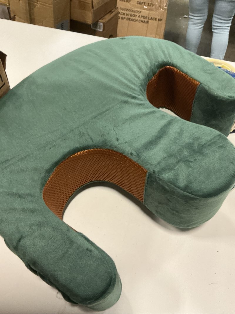 Condition photo showing As Is for TrelaCo 2 Pcs Bedridden Patient Turning Device Set, Including 1 Turning Pillow and 1 Turning Belt, Prevent Muscle Atrophy for Elderly Seniors Disability Prevention Bed Sore Aid Care(Navy Blue)